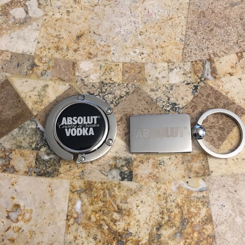 Absolute Vodka. Key chain and purse holder.